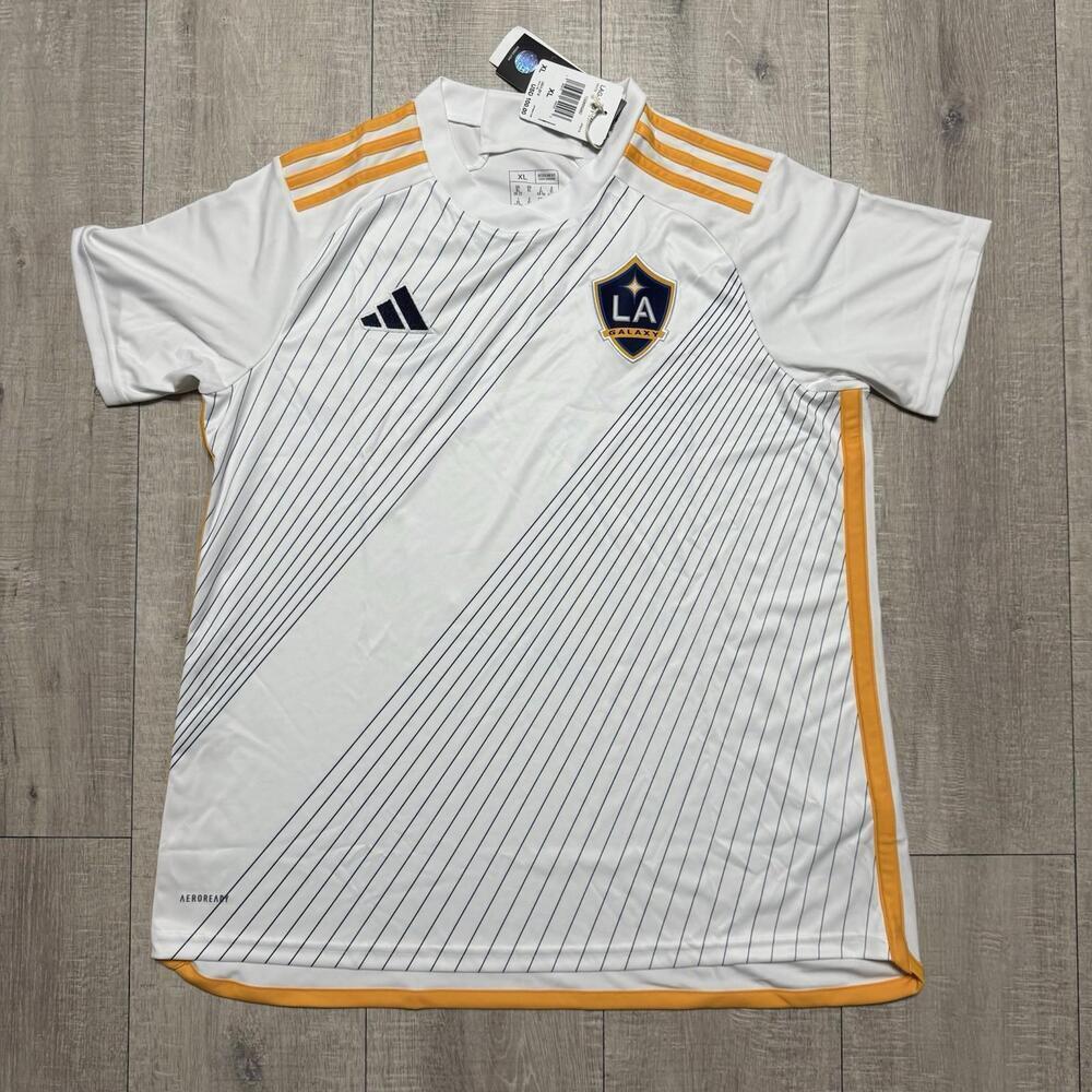 Adidas 2024 LA Galaxy White Home Soccer Jersey Women IP6018 NWT Size XL